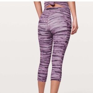 Lululemon Speed Up Crop Leggings 21” Inseam Shadowed Smoked Mullberry Size 8